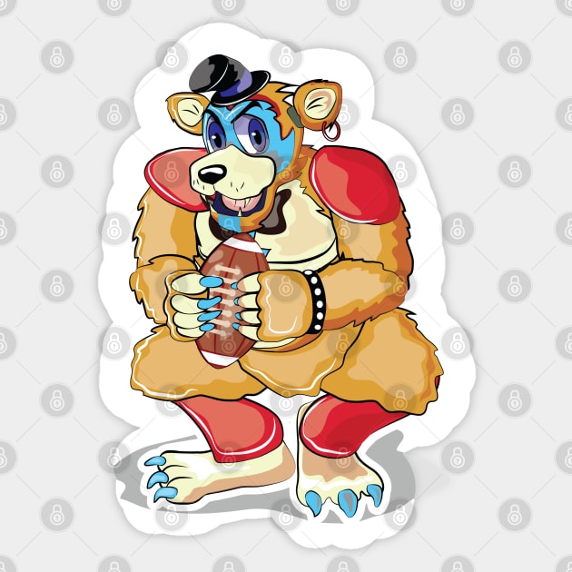 Glamrock Freddy fnaf Sb rugby Glamrock Sticker TeePublic